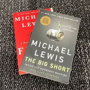 2x Books by Michael Lewis: Flash Boys & The Big Short